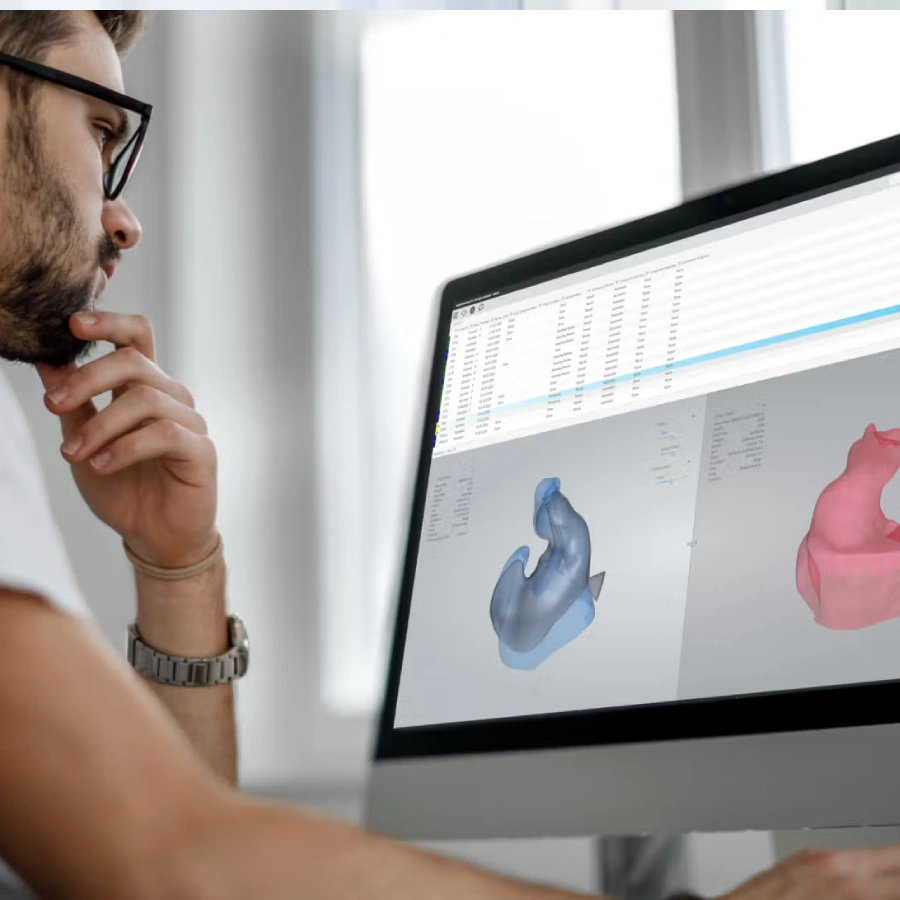 Skaner laboratoryjny 3Shape - urządzenie do szybkiego i precyzyjnego przenoszenia wycisków dentystycznych do świata cyfrowego.